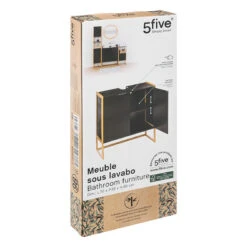 Meuble Sous Lavabo 2 Portes Noir Natureo 5Five 9 Meuble Sous Lavabo 2 Portes Noir Natureo 5Five -ATMOSPHERA || Intex || Demeyere Soldes meuble sous lavabo 2 portes noir natureo 5five 3