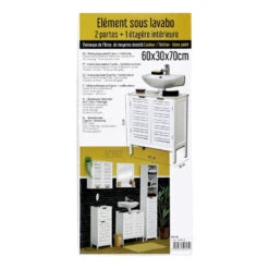 Meuble Sous Lavabo Blanc Miami -ATMOSPHERA || Intex || Demeyere Soldes meuble sous lavabo blanc miami 1