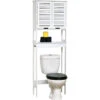 Meuble WC Miami 1 Tablette Blanc -ATMOSPHERA || Intex || Demeyere Soldes meuble wc 1 tablette blanc