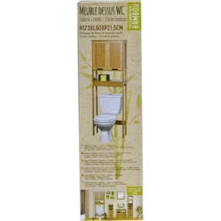 Meuble Dessus WC Bambou 2 Portes Mahé -ATMOSPHERA || Intex || Demeyere Soldes meuble wc bambou collection mahe 1