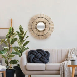 Miroir Laya Roseau 60 Cm Atmosphera -ATMOSPHERA || Intex || Demeyere Soldes miroir laya roseau 60 cm atmosphera 1