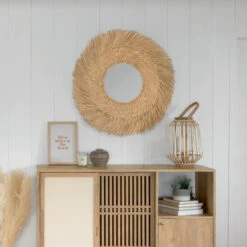 Miroir Rond 80 Cm En Roseau Ael Atmosphera -ATMOSPHERA || Intex || Demeyere Soldes miroir rond 80 cm en roseau ael atmosphera 2