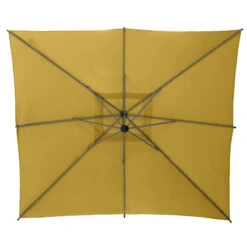 Parasol Décentré Carré Manoa Jaune Moutarde Hespéride -ATMOSPHERA || Intex || Demeyere Soldes parasol decentre carre manoa jaune moutarde hesperide 2