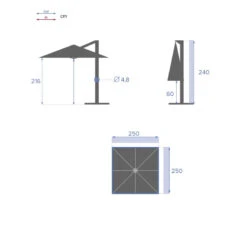 Parasol Décentré Carré Manoa Vert Olive Hespéride -ATMOSPHERA || Intex || Demeyere Soldes parasol decentre carre manoa vert olive hesperide 3