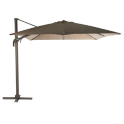 Parasol Décentré Eléa Inclinable Rectangulaire Noisette Hespéride -ATMOSPHERA || Intex || Demeyere Soldes parasol decentre elea inclinable 3x4 noisette hesperide 1