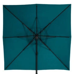 Parasol Décentré Eléa Inclinable Carré Bleu Canard Hespéride -ATMOSPHERA || Intex || Demeyere Soldes parasol decentre elea inclinable carre bleu canard hesperide 3