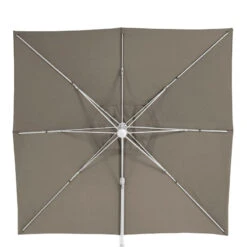 Parasol Décentré Eléa Inclinable Carré Oléfine Noisette/blanc Hespéride -ATMOSPHERA || Intex || Demeyere Soldes parasol decentre elea inclinable carre olefine noisetteblanc hesperide 2