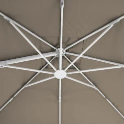 Parasol Décentré Eléa Inclinable Carré Oléfine Noisette/blanc Hespéride -ATMOSPHERA || Intex || Demeyere Soldes parasol decentre elea inclinable carre olefine noisetteblanc hesperide 5