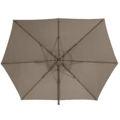Parasol Décentré Eléa Inclinable Hexagonal Noisette Hespéride -ATMOSPHERA || Intex || Demeyere Soldes parasol decentre elea inclinable hexagonal noisette hesperide 2
