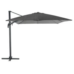 Parasol Décentré Eléa Inclinable Rectangulaire Oléfine Anthracite Hespéride