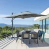 Parasol Décentré Eléa Inclinable Carré Oléfine Anthracite Hespéride -ATMOSPHERA || Intex || Demeyere Soldes parasol decentre inclinable carre olefine anthracite hesperide