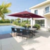 Parasol Déporté Rectangulaire Equador Bordeaux Hespéride -ATMOSPHERA || Intex || Demeyere Soldes parasol deporte rectangulaire equador bordeaux hesperide
