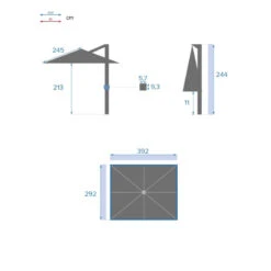Parasol Déporté Rectangulaire Soly Honey Et Noisette Hespéride -ATMOSPHERA || Intex || Demeyere Soldes parasol deporte rectangulaire soly honey noisette hesperide 6