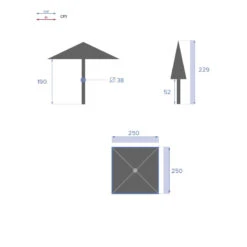 Parasol Droit Carré 2,5x2,5m Soya Ardoise Hespéride 15 Parasol Droit Carré 2,5x2,5m Soya Ardoise Hespéride -ATMOSPHERA || Intex || Demeyere Soldes parasol droit carre 25x25m soya ardoise hesperide 1 6
