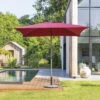 Parasol Droit Carré 2,5x2,5m Soya Bordeaux Hespéride -ATMOSPHERA || Intex || Demeyere Soldes parasol droit carre 25x25m soya bordeaux hesperide