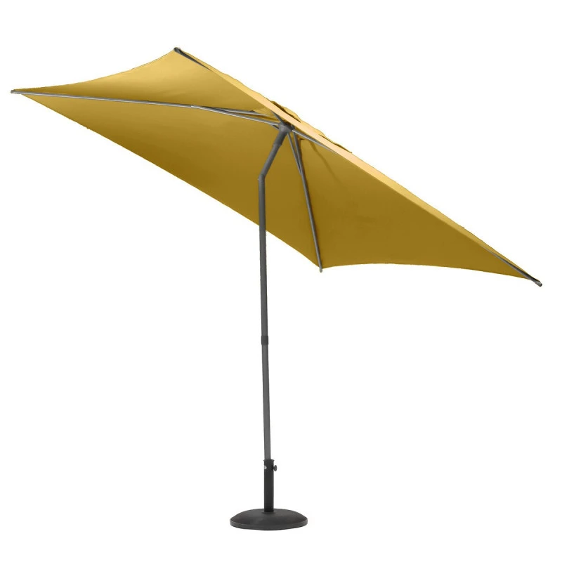 Parasol Droit Carré 2,5x2,5m Soya Jaune Moutarde Hespéride 5 Parasol Droit Carré 2,5x2,5m Soya Jaune Moutarde Hespéride – Image 3