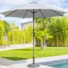 Parasol Droit Rond 2,7m Sisko Ardoise Hespéride -ATMOSPHERA || Intex || Demeyere Soldes parasol droit rond 27m sisko ardoise hesperide