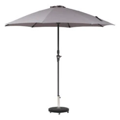 Parasol Droit Rond 2,7m Sisko Ardoise Hespéride -ATMOSPHERA || Intex || Demeyere Soldes parasol droit rond 27m sisko ardoise hesperide 1 1