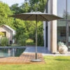 Parasol Droit Rond 2,7m Soya Ardoise Hespéride -ATMOSPHERA || Intex || Demeyere Soldes parasol droit rond 27m soya ardoise hesperide
