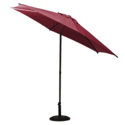 Parasol Droit Rond 2,7m Soya Bordeaux Hespéride -ATMOSPHERA || Intex || Demeyere Soldes parasol droit rond 27m soya bordeaux hesperide 2