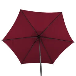 Parasol Droit Rond 2,7m Soya Bordeaux Hespéride -ATMOSPHERA || Intex || Demeyere Soldes parasol droit rond 27m soya bordeaux hesperide 4