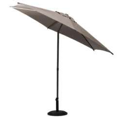Parasol Droit Rond 2,7m Soya Taupe Hespéride -ATMOSPHERA || Intex || Demeyere Soldes parasol droit rond 27m soya taupe hesperide 2