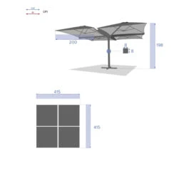Parasol Setiri 16 M² Ardoise Hespéride 14 Parasol Setiri 16 M² Ardoise Hespéride -ATMOSPHERA || Intex || Demeyere Soldes parasol setiri 16 m ardoise hesperide 3