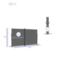 Paravent écran Double Antao Graphite Hespéride 9 Paravent écran Double Antao Graphite Hespéride -ATMOSPHERA || Intex || Demeyere Soldes paravent ecran double antao graphite hesperide 3
