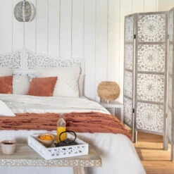 Paravent En Bois Etnik Ajouré Atmosphera -ATMOSPHERA || Intex || Demeyere Soldes paravent en bois etnik ajoure atmosphera 3