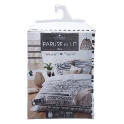 Parure De Lit Ethnik Noir/blanc 240x220 Atmosphera 7 Parure De Lit Ethnik Noir/blanc 240x220 Atmosphera -ATMOSPHERA || Intex || Demeyere Soldes parure de lit ethnik noirblanc 240x220 atmosphera 2