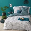 Parure De Lit Jungle Blanc/bleu Canard 240x220 Atmosphera -ATMOSPHERA || Intex || Demeyere Soldes parure de lit jungle blanc bleu canard 240x220 atmosphera