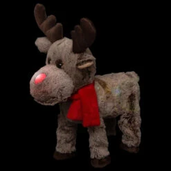 Peluche Automate Renne De Noël Lumineux Animé Musical
