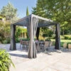 Pergola Carrée 3,6x3,6m Evora Graphite Hespéride -ATMOSPHERA || Intex || Demeyere Soldes pergola carree 36x36m evora graphite hesperide