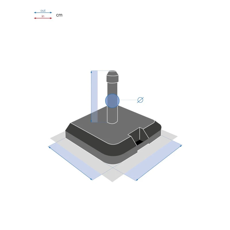 Pied De Parasol à Roulettes Opaneo 39kg Hespéride 7 Pied De Parasol à Roulettes Opaneo 39kg Hespéride – Image 5