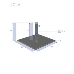 Pied De Parasol Plaque 20 Kg Anthracite Hespéride -ATMOSPHERA || Intex || Demeyere Soldes pied de parasol plaque 20 kg anthracite hesperide 4