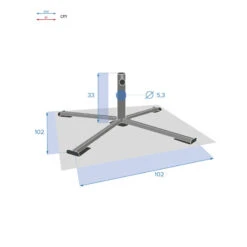 Pied De Parasol Pliant Grand Modèle Anthracite Hespéride -ATMOSPHERA || Intex || Demeyere Soldes pied de parasol pliant grand modele anthracite hesperide 4