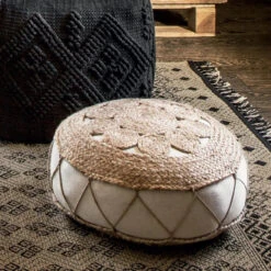 ATMOSPHERA || Intex || Demeyere Soldes -ATMOSPHERA || Intex || Demeyere Soldes pouf en jute ajoure 43x18 atmosphera 1