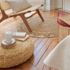 Pouf Wond Tressage Naturel D55 Atmosphera -ATMOSPHERA || Intex || Demeyere Soldes pouf wond tressage naturel d55 atmosphera 1