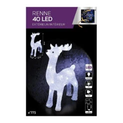 Renne Debout Lumineux 40 LED Blanc -ATMOSPHERA || Intex || Demeyere Soldes renne debout lumineux 40 led blanc 2