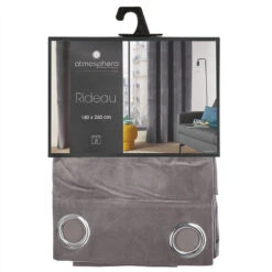 Rideau Gris Foncé Lilou 140x260 Atmosphera -ATMOSPHERA || Intex || Demeyere Soldes rideau gris fonce lilou 140x260 atmosphera 3