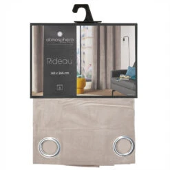 Rideau Taupe Lilou 140x260 Atmosphera -ATMOSPHERA || Intex || Demeyere Soldes rideau taupe lilou 140x260 atmosphera 3