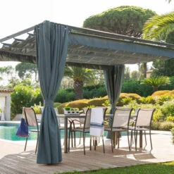 Rideaux Ardoises Pour Tonnelle Rectangulaire Palmeira Hespéride -ATMOSPHERA || Intex || Demeyere Soldes rideaux ardoises pour tonnelle rectangulaire palmeira hesperide 2