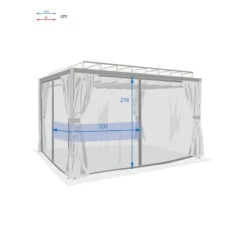 Rideaux Moustiquaires Pour Tonnelle Belize 3,8x3m Hespéride -ATMOSPHERA || Intex || Demeyere Soldes rideaux moustiquaires pour tonnelle belize 38x3m hesperide 1
