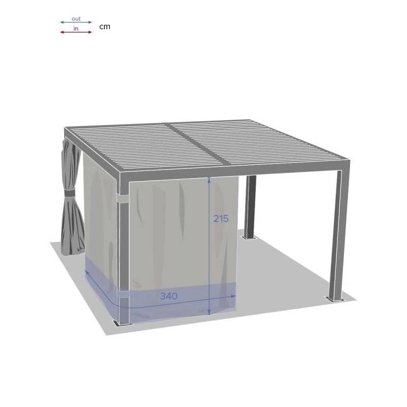 Rideaux Pour Tonnelle Majaé 3,6x3,6 M Hespéride 5 Rideaux Pour Tonnelle Majaé 3,6x3,6 M Hespéride – Image 3