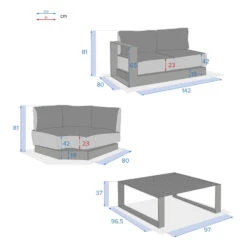 Salon D'angle 5 Places Allure Gris Minéral / Blanc Hespéride 15 Salon D'angle 5 Places Allure Gris Minéral / Blanc Hespéride -ATMOSPHERA || Intex || Demeyere Soldes salon d angle 5 places allure gris mineral blanc hesperide 6