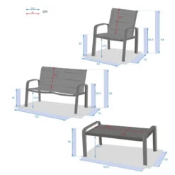 Salon De Jardin 4 Places Elyn Bleu Canard / Graphite Hespéride -ATMOSPHERA || Intex || Demeyere Soldes salon de jardin 4 places elyn bleu canard graphite hesperide 7