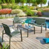 Salon De Jardin 4 Places Elyn Vert Olive / Graphite Hespéride -ATMOSPHERA || Intex || Demeyere Soldes salon de jardin 4 places elyn vert olive graphite hesperide