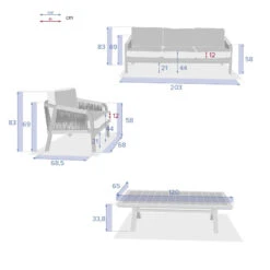 Salon De Jardin En Bois 5p Papouasie Hespéride -ATMOSPHERA || Intex || Demeyere Soldes salon de jardin en bois 5p papouasie hesperide 3