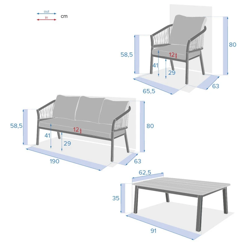 Salon De Jardin Oriengo 5 Places Taupe/blanc Hespéride 12 Salon De Jardin Oriengo 5 Places Taupe/blanc Hespéride – Image 10