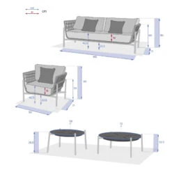 Salon De Jardin 5 Places Rubby Graphite Hespéride -ATMOSPHERA || Intex || Demeyere Soldes salon de jardin rubby graphite premium hesperide 3